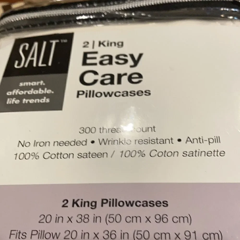 New SALT™ 300-Thread-Count Cotton Sateen Pillowcases (Set of 2) ivory